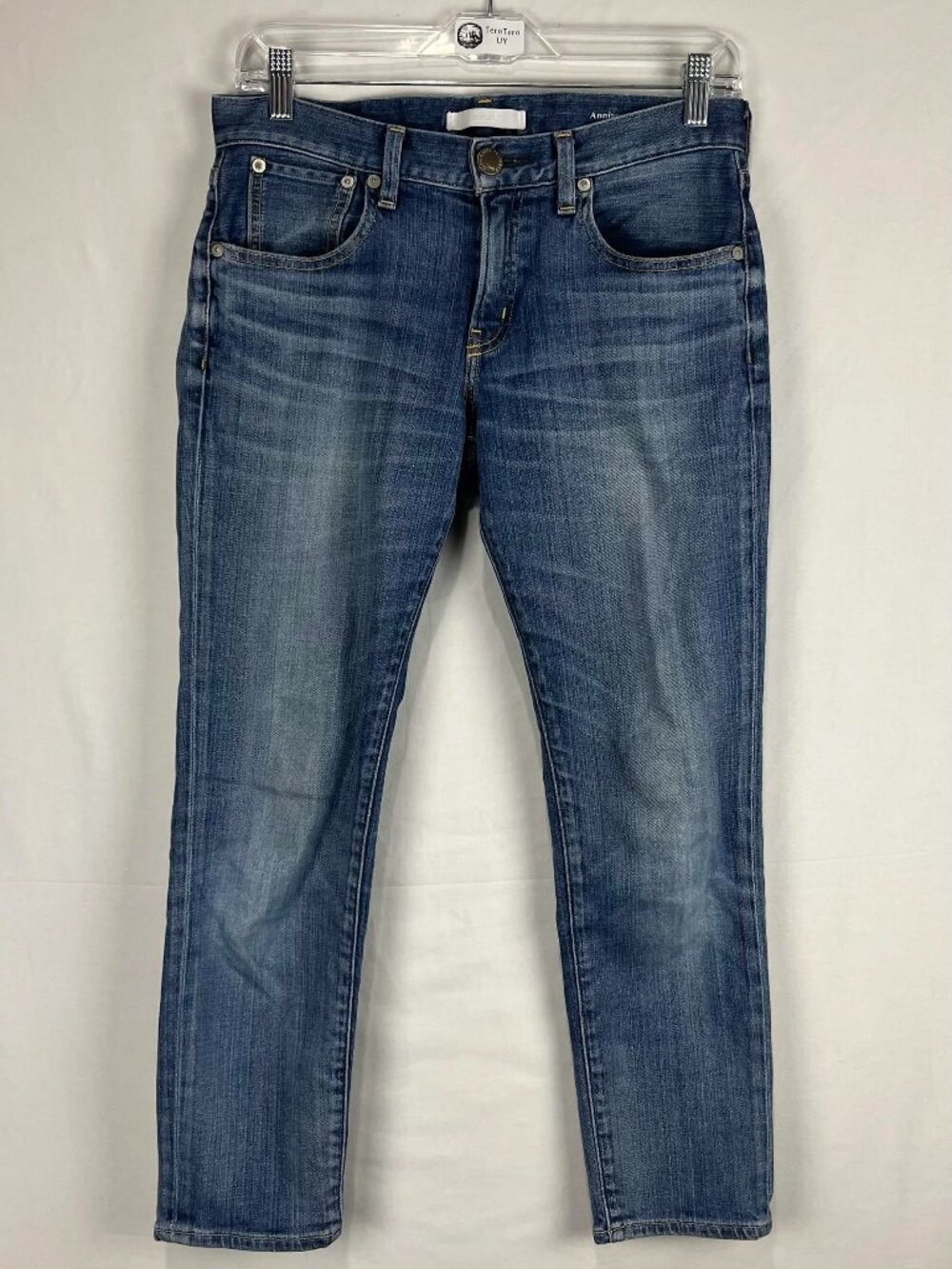 EUC Red Card 25th Anniversary Womens Straight Blue Jeans Made in Japan Size 24